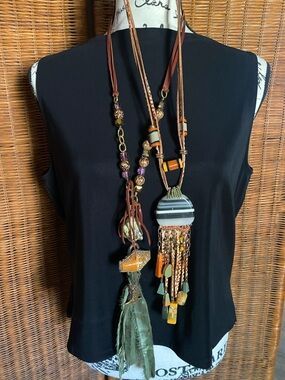 Pair of Long Boho Necklaces